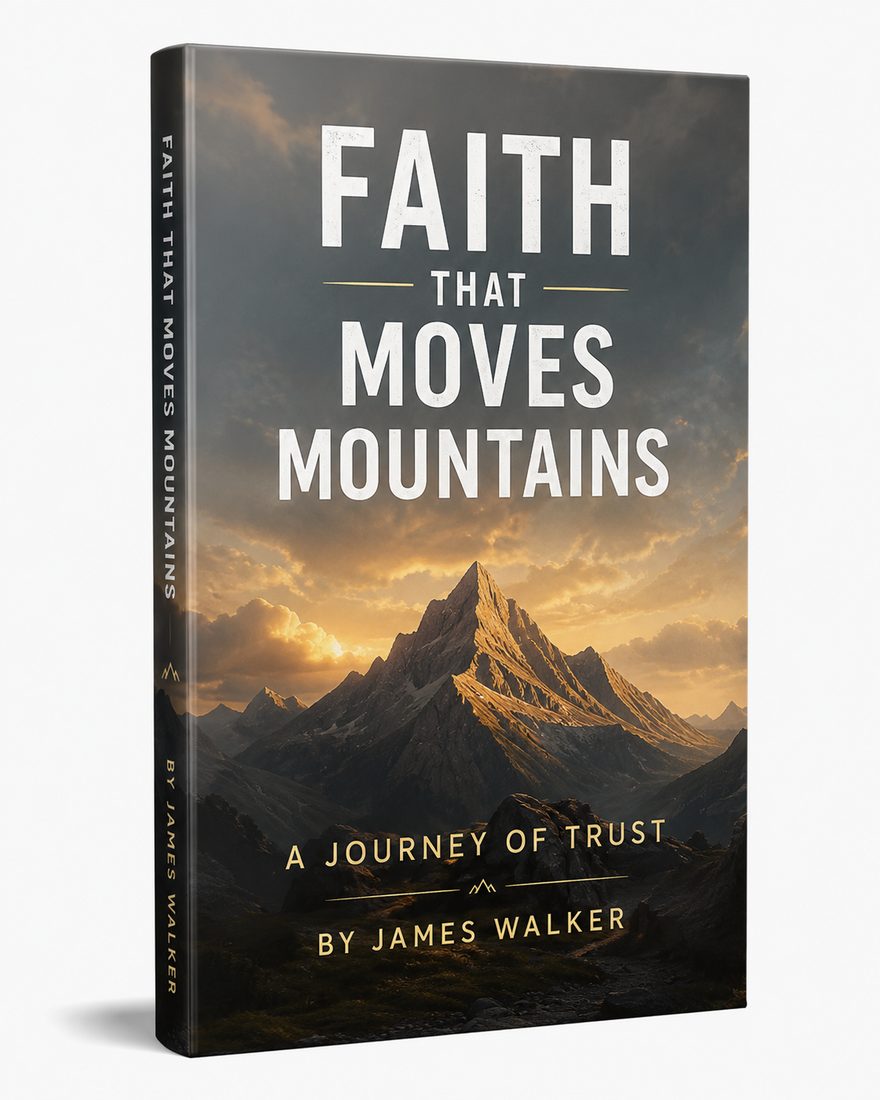 Faith That Moves Mountains author book cover design